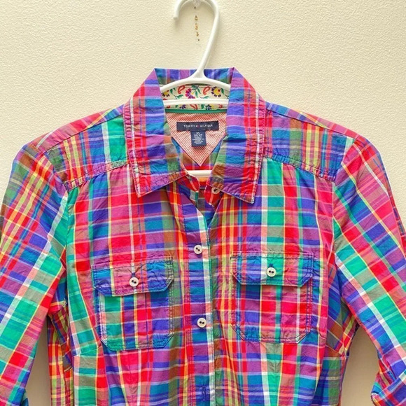 Tommy Hilfiger - Plaid Button Down Shirt Dress - Picture 3 of 9